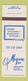 Matchbook Cover - Marinette Inn Restaurant WI