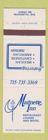 Matchbook Cover - Marinette Inn Restaurant WI