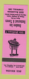 Matchbook Cover - Bamboo Inn Restaurant Tavern Cornwall ON PINK