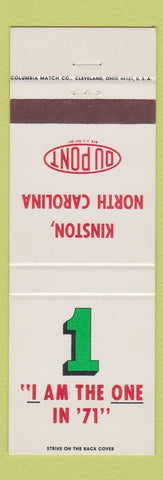 Matchbook Cover - DuPont Safety Kinston NC 1971
