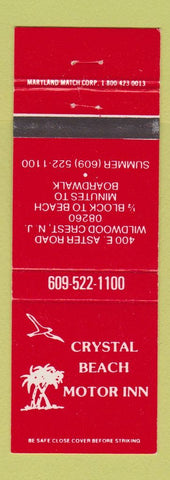 Matchbook Cover - Crystal Beach Motor Inn Wildwood Crest NJ