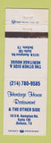 Matchbook Cover - Heritage House Restaurant DeSoto TX