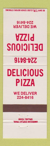 Matchbook Cover - Delicious Pizza