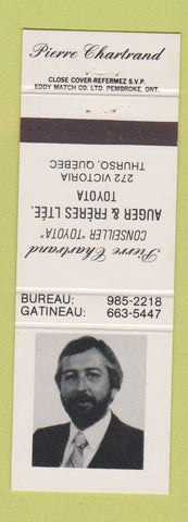 Matchbook Cover - Auger & Freres Toyota Thurso QC