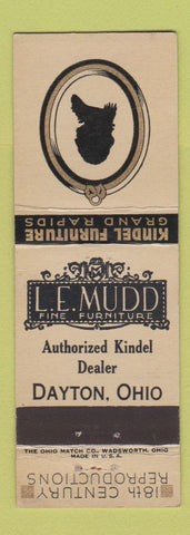 Matchbook Cover - Kindel Furniture Grand Rapids MI Dayton OH LE Mudd