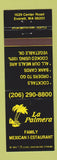 Matchbook Cover - La Palmera Mexican Restaurant Everett WA