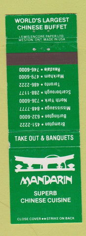 Matchbook Cover - Mandarin Chinese Brampton Burlington Toronto Rexdale ON