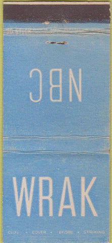 Matchbook Cover - WRAK Radio NBC Williamsport PA 30 Stick