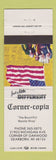 Matchbook Cover - Corner Copia Resale Shop Dearborn MI