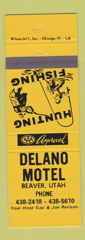 Matchbook Cover - Delano Motel Beaver UT