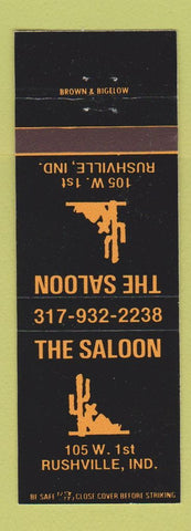 Matchbook Cover - The Saloon Rushville IN