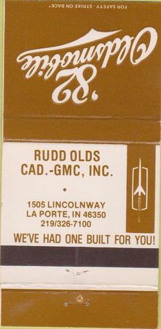 Matchbook Cover - 1982 Oldsmobile Cadillac GMC Laporte IN 30 Strike