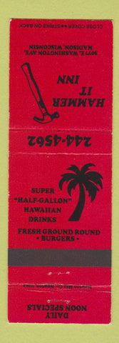 Matchbook Cover - Hammer It Inn Madison WI RED