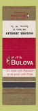 Matchbook Cover - Bulova Watches Hughes Jewelry Spencer WV