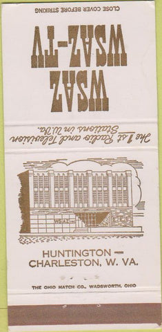 Matchbook Cover - WSAZ WSAZ TV Radio Charleston WV 30 Strike