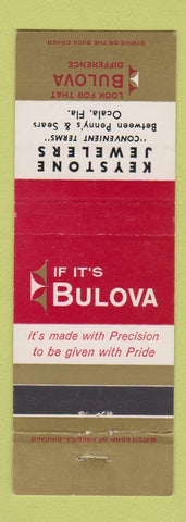 Matchbook Cover - Bulova Watches Keystone Jewelry Ocala FL