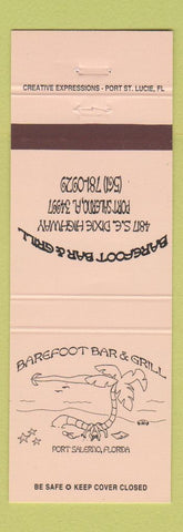 Matchbook Cover - Barefood Bar Grill Fort Salero FL