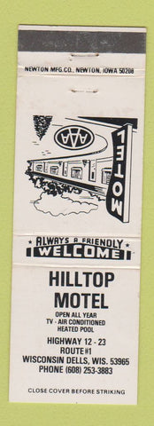 Matchbook Cover - Hilltop Motel Wisconsin Dells WI