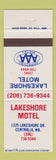 Matchbook Cover - Lakeshore Motel Centralia WA