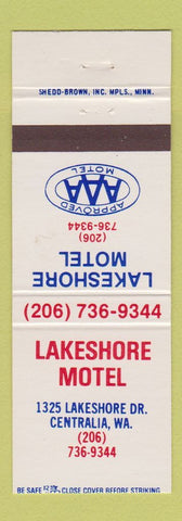Matchbook Cover - Lakeshore Motel Centralia WA