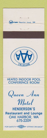 Matchbook Cover - Queen Ann Motel Oak Harbor WA