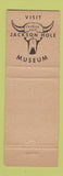 Matchbook Cover - Jackson Hole WY Museum