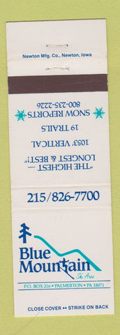 Matchbook Cover - Blue Mountain Ski Area Palmerton PA