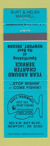 Matchbook Cover - Rich's Tradewinds Sport Fishing Newport OR