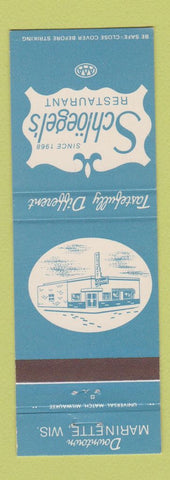 Matchbook Cover - Schloegel's Restaurant Marinette WI