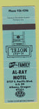 Matchbook Cover - Al Ray Motel Albany OR WEAR