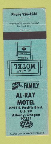 Matchbook Cover - Al Ray Motel Albany OR WEAR