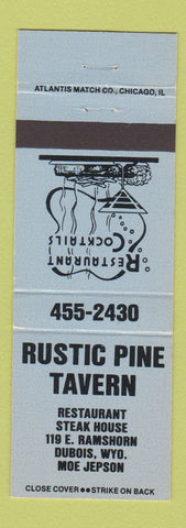 Matchbook Cover - Rustic Pine Tavern Dubois WY BLUE