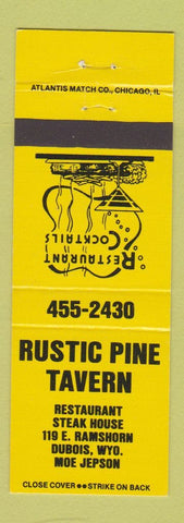 Matchbook Cover - Rustic Pine Tavern Dubois WY YELLOW
