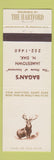 Matchbook Cover - Hartford Insurance Bagan's Jamestown ND