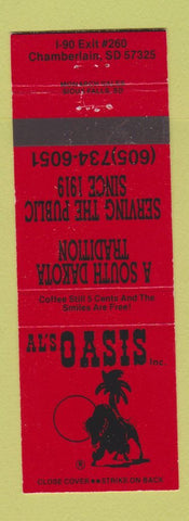 Matchbook Cover - Al's Oasis Chamberlain SD