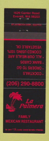 Matchbook Cover - La Palmera Mexican Restaurant Everett WA