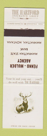 Matchbook Cover - Hartford Insurance Fenno Mulder Manhattan MT