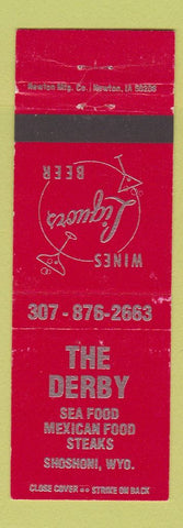 Matchbook Cover - The Derby Shoshoni WY Mexican Food