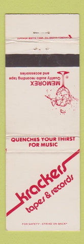 Matchbook Cover - Krackers Tapes Records Memorex