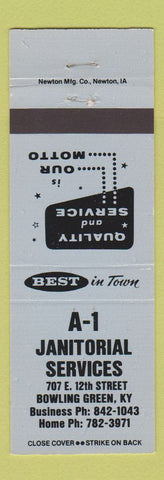 Matchbook Cover - A1 Janitorial Service Bowling Green KY BLUE