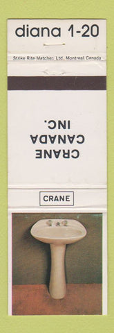 Matchbook Cover - Crane Bathroom Fixtures Sink Canada