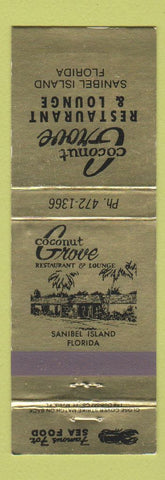 Matchbook Cover - Coconut Grove Restaurant Sanibel Island FL
