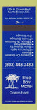 Matchbook Cover - Blue Bay Motel Myrtle Beach SC