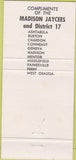 Matchbook Cover - Richard Makowski Ohio Jaycees WEAR 30 Strike