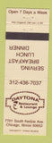 Matchbook Cover - Daytona Restaurant Lounge Chicago IL