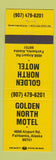 Matchbook Cover - Golden North Motel Fairbanks AK