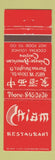 Matchbook Cover - Chiam Restaurant Chinese Parma Heights OH