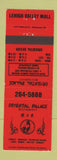 Matchbook Cover - Oriental Palace Chinese Restaurant Whitehall PA