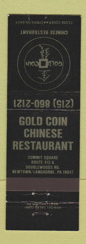 Matchbook Cover - Gold Coin Chinese Restaurant Langhorne PA