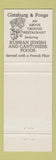 Matchbook Cover - Ginzburg Fongs Chinese Restaurant Woodmere OH